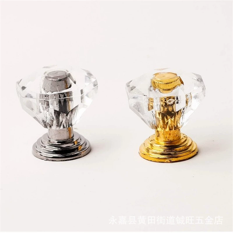 Современная простая акриловая прозрачная ручка ящик деревянная дверь с одним отверстием шкаф с маленькой ручкой аксессуары для оборудования шкафа