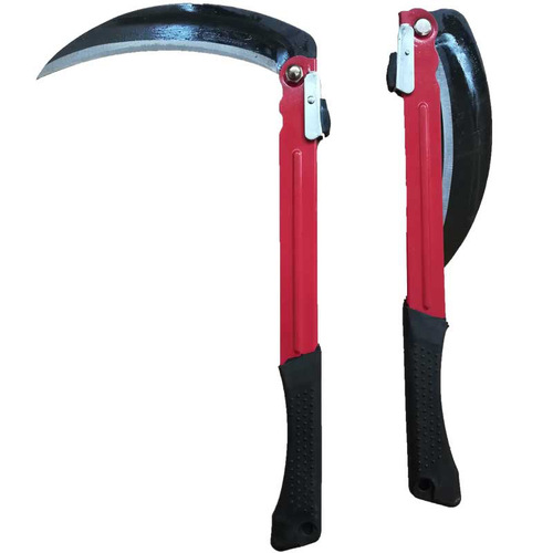 Hardware agricultural tools factory wholesale garden camping flat bar steel manganese wheat cutting grass knife folding sickle