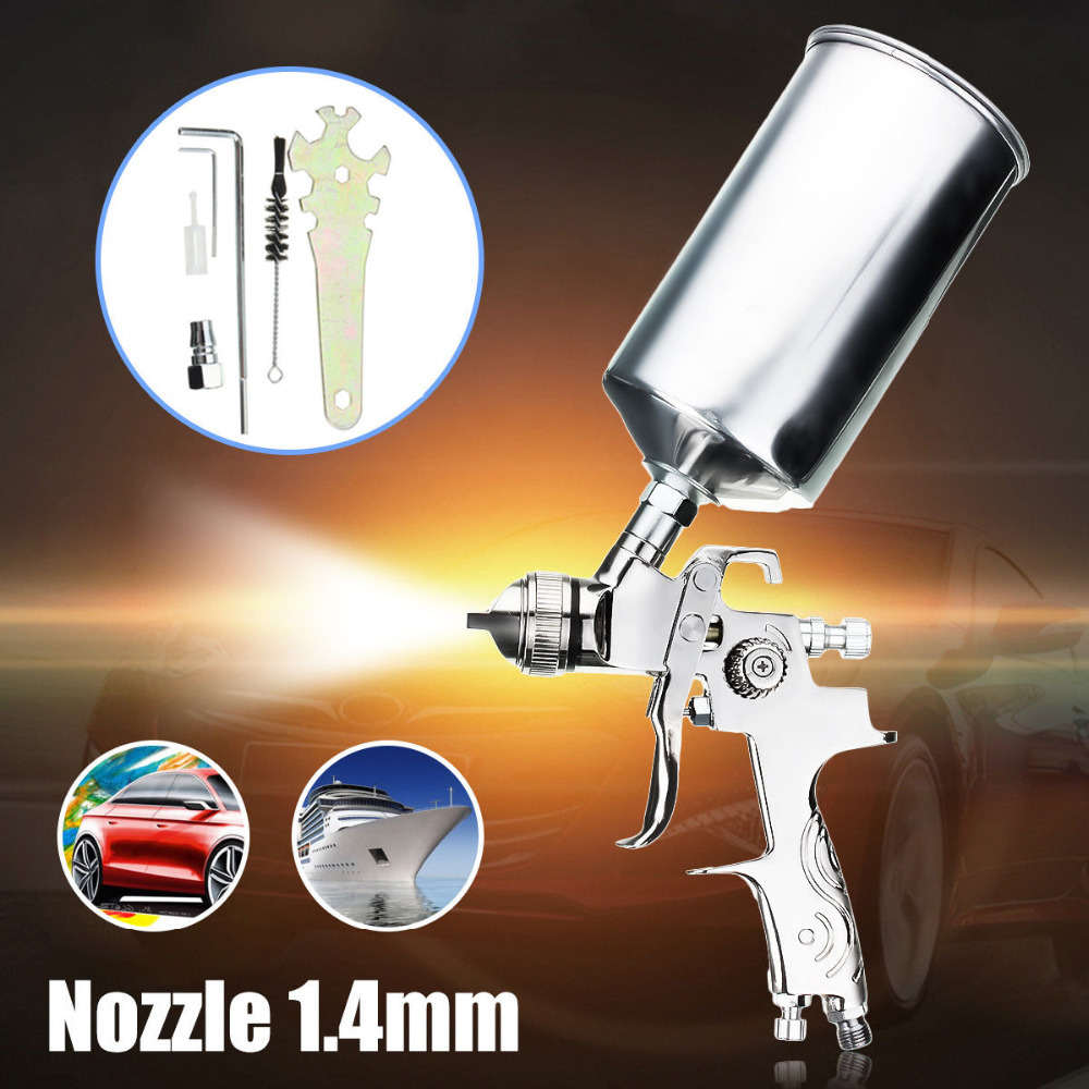 喷漆车专用喷枪1.4mm喷管1000毫升重力HVLP喷漆枪喷枪手枪