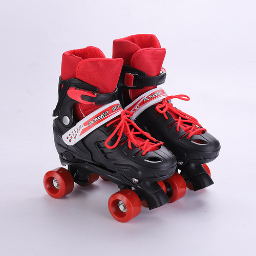 Velcro-Attached, Dual-Row, Four-Wheeled Adjustable Kids' Roller Skates – Beginner-Friendly Ice Skates & Roller Blades