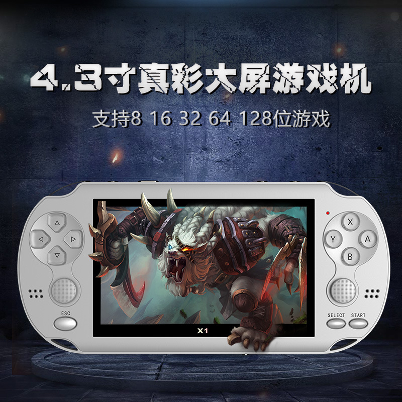 Transfronterizos para PSP4G dual rocker consola de juegos portátil nostálgica retro 128 bits PC arcade gbNES fábrica