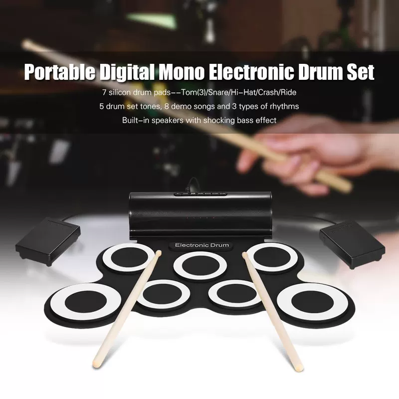 Folding drums, handheld electronic megaphone charging