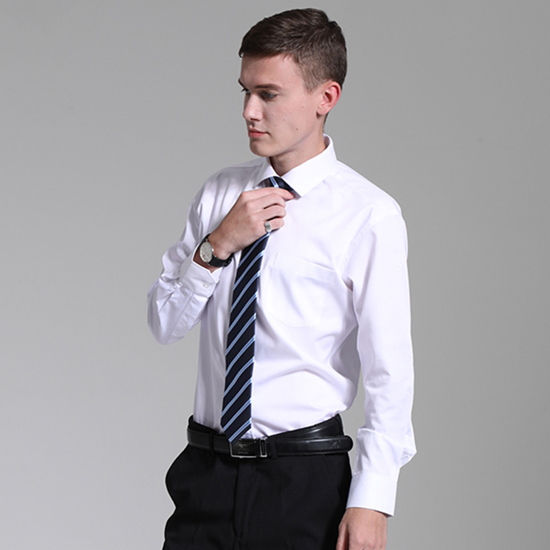 Special offer spring and summer long sleeve non-ironing men's shirt Korean fashion business cotton white shirt men's business wear clearance Special offer spring and summer long sleeve non-ironing men's shirt Korean fashion business cotton white shirt men's business wear clearance