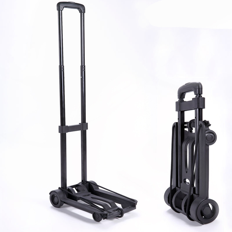 Iron Pipe 2 Wheel Folding Luggage Cart Household Shopping Cart Rod Cart Lightweight Shopping Cart Hand Cart Truck Truck
