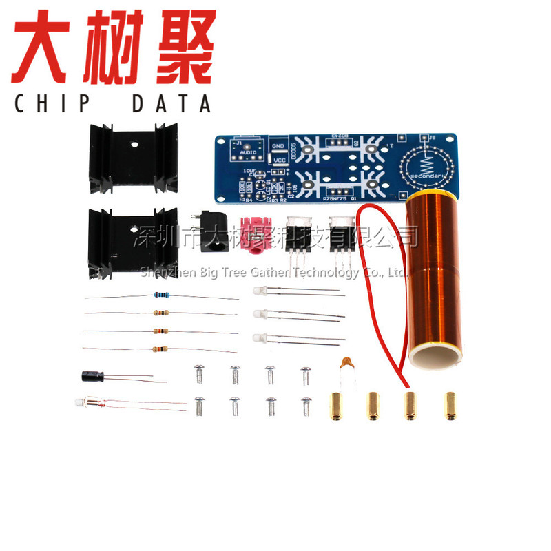 Music Tesla Coil DIY Kit Mini Music Tesla Coil Parts DIY Digital Kit