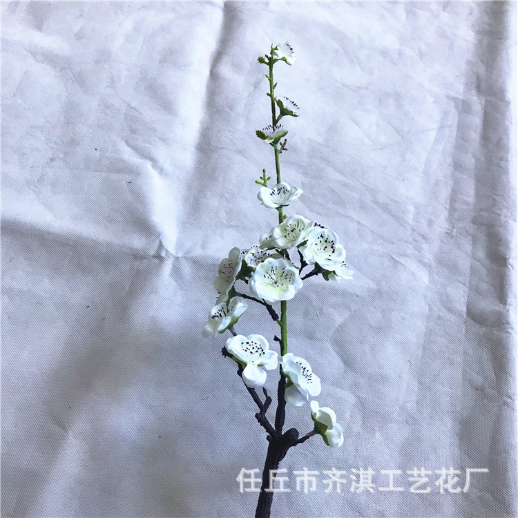 Ramas de flor de melocotón artificiales para decoración del hogar, flores falsas de plástico, flores de ciruelo rosadas, flores de cerezo, árboles de jardín, flores para proyectos de paisajismo.