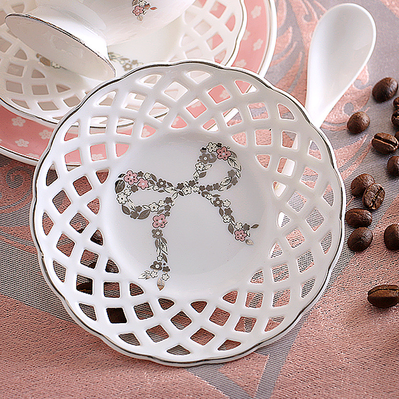 Cerámica bolsa de té platillo té de la tarde a juego té de lujo juego bolsa de té platillo tarde bolsa de té platillo creativo regalo de cerámica