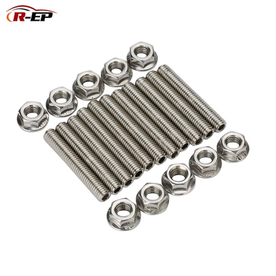 Exhaust manifold reinforced fixing bolt kit suitable for Ford stainless steel 4.6 and 5.4 V8 engines (Exhaust manifold)