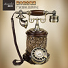 Antique retro old-fashioned hotel decorations from natural wood, telephone