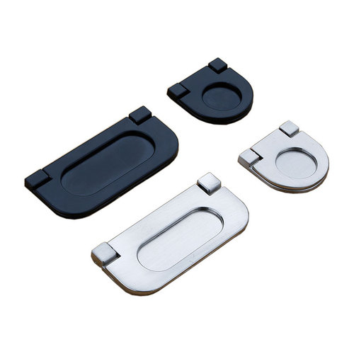 Leadshi modern exposed drawer handle American flip handle concealed buckle furniture hardware accessories