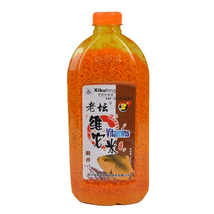Западный стиль приманки для рыбалки Старый загар Vita Rice 2# мускус гнездо материалы красный и жёлтый рис дробленая пшеница наживка 800г