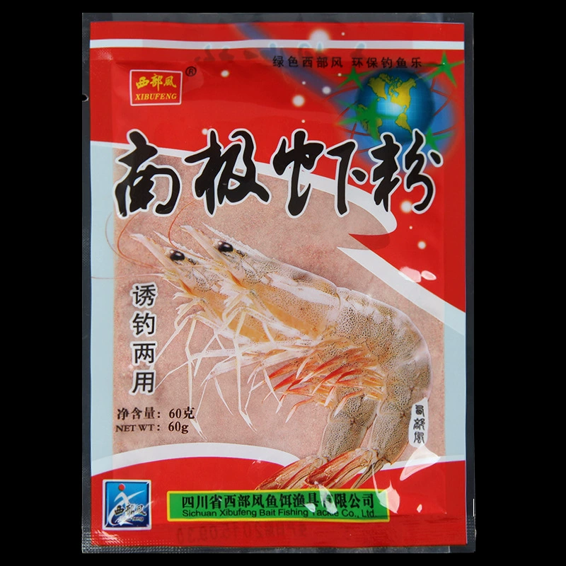 Запах креветки Антарктиды в западном стиле Bait Antarctic Shrimp Fragrant Fishing Fishing Двухцелевой приманка приманка приманка маленькие лекарственные добавки 60 грамм 220 пачка/упаковка