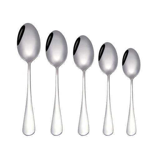 Korean-style stainless steel spoon, serving spoon, stirrer, coffee household dessert student children meal spoon soup spoon seasoning salt spoon