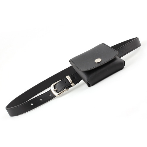 Korean version of the new trendy women's belt with bulging waist bag, belt, soft dress, shirt, decorative belt bag, creative style