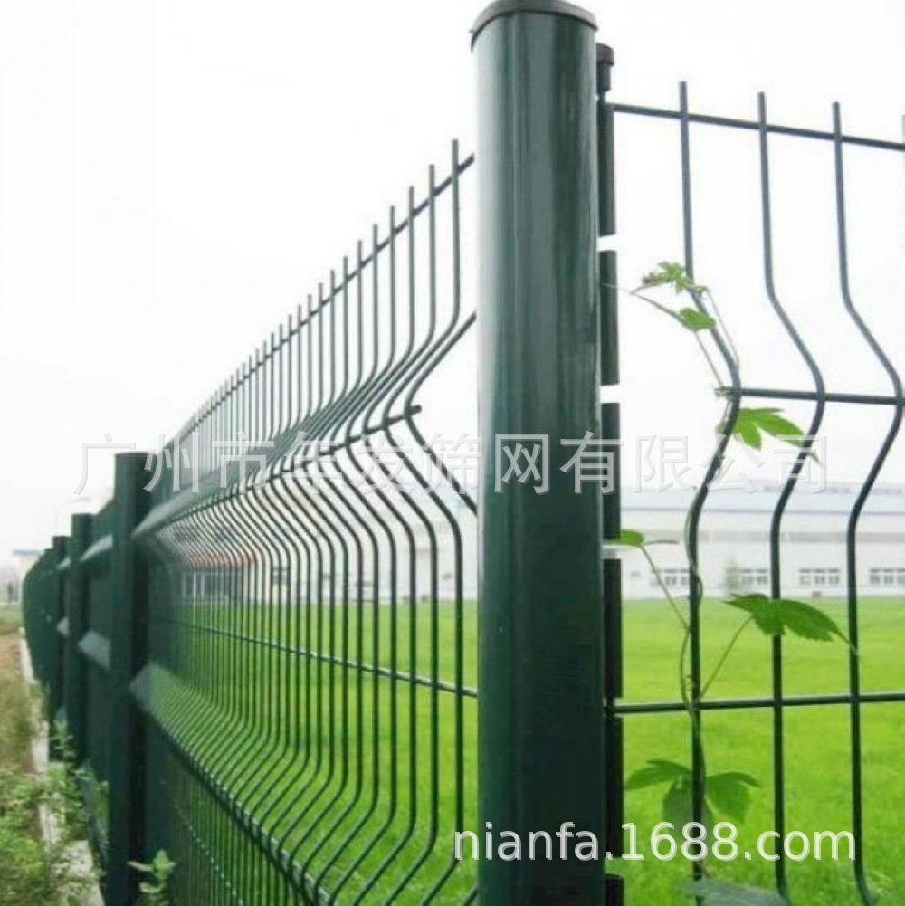 佛山厂家出口桃型柱护栏 庭院栅栏 临时隔离围栏 折弯护栏网