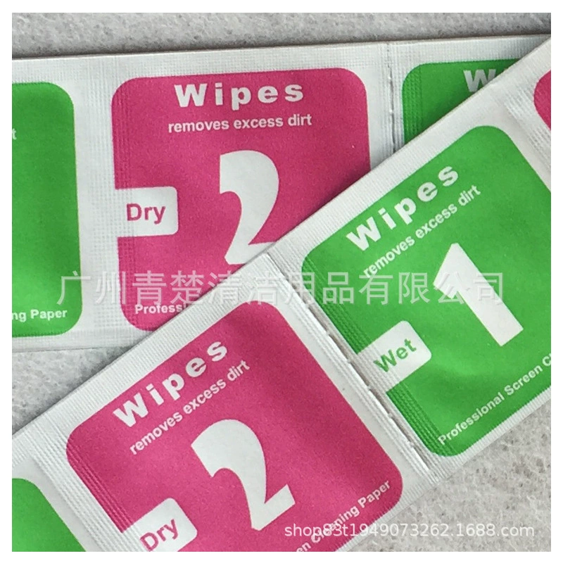 Набор для чистки мобильных телефонов: влажные и сухие спиртовые салфетки, вспомогательный инструмент для нанесения защитной пленки, удаления пыли, спиртовые ватные тампоны для цифровых устройств