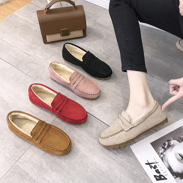 Winter insulated women's “mom shoes” flat for pregnant