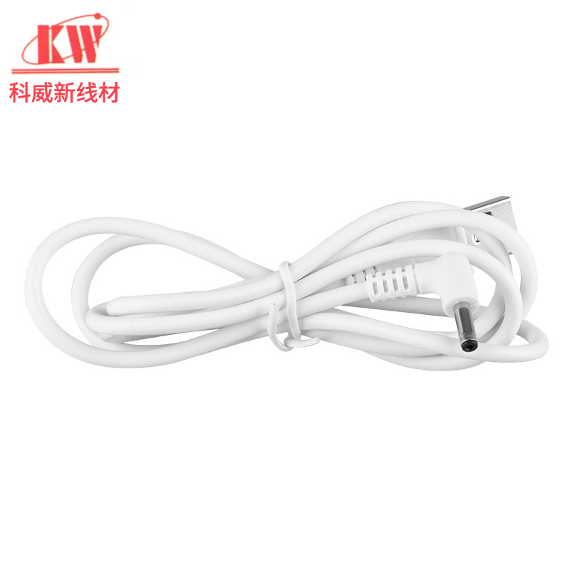Factory Direct Sales White USB Charging Cable Humidifier Cable Dc3.5Dc5.5 Elbow 90-Degree Cable Elbow Design