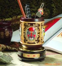 办公广告笔筒京剧脸谱笔筒红木笔筒周年开业大学毕业季校庆笔筒