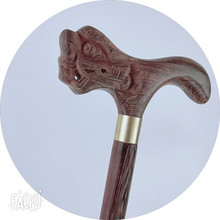 齐氏手杖 鸡翅木拐杖 老人拐杖手杖 雕刻拐杖 龙头拐杖 木质