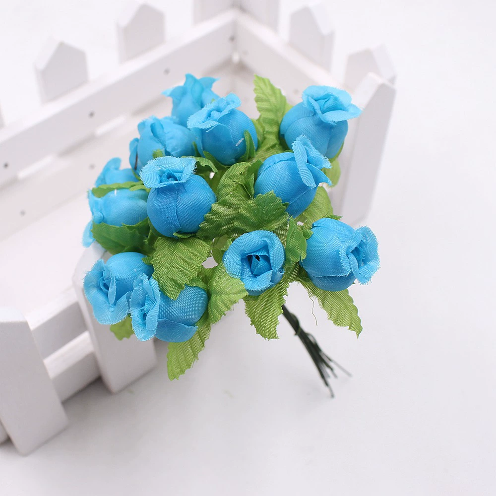 Искусственные цветы — 12 головок маленьких роз, для DIY-проектов, домашнего декора, свадебных сцен