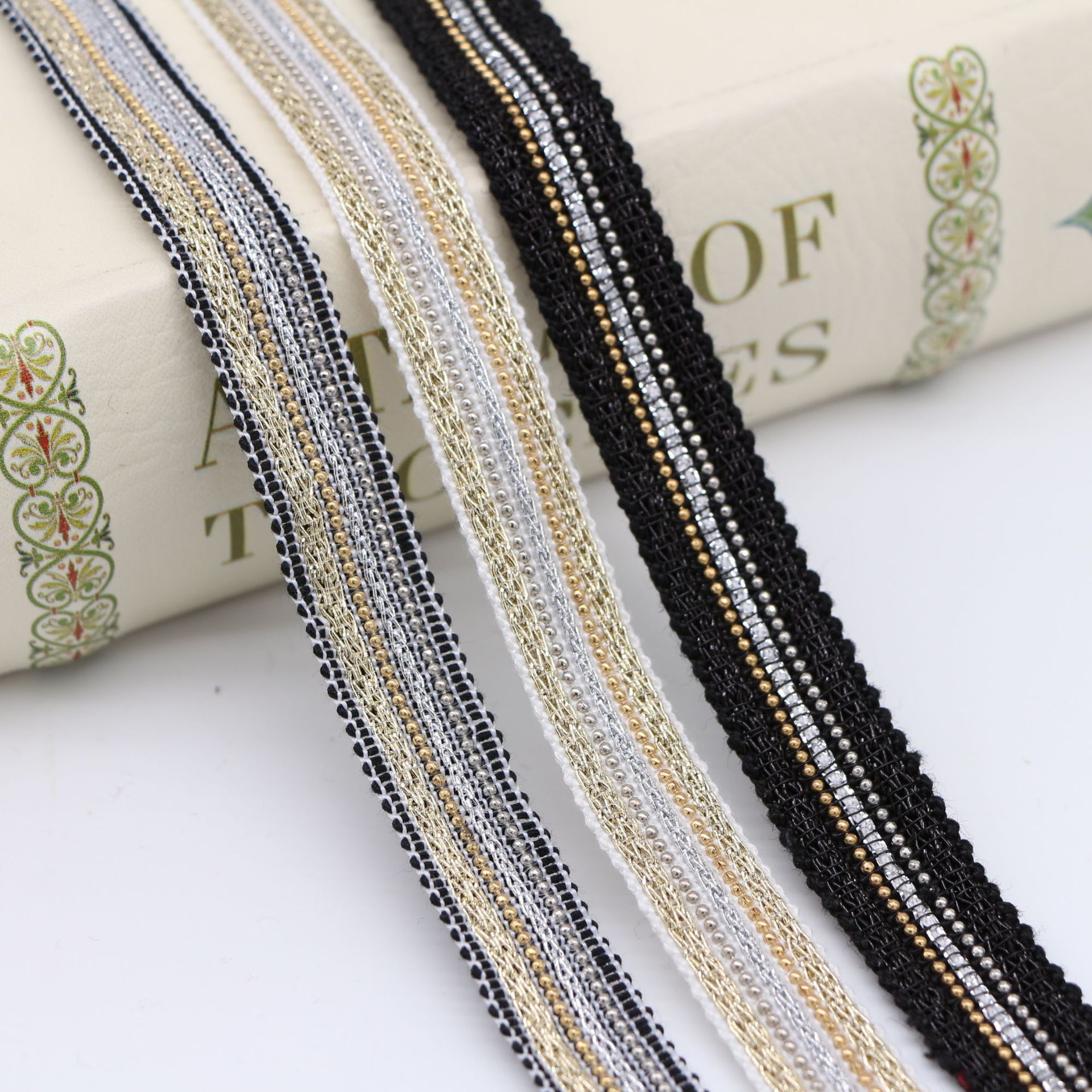 时尚个性DIY手工小香风衣服花边金属珠链织带缝合时装饰品辅料