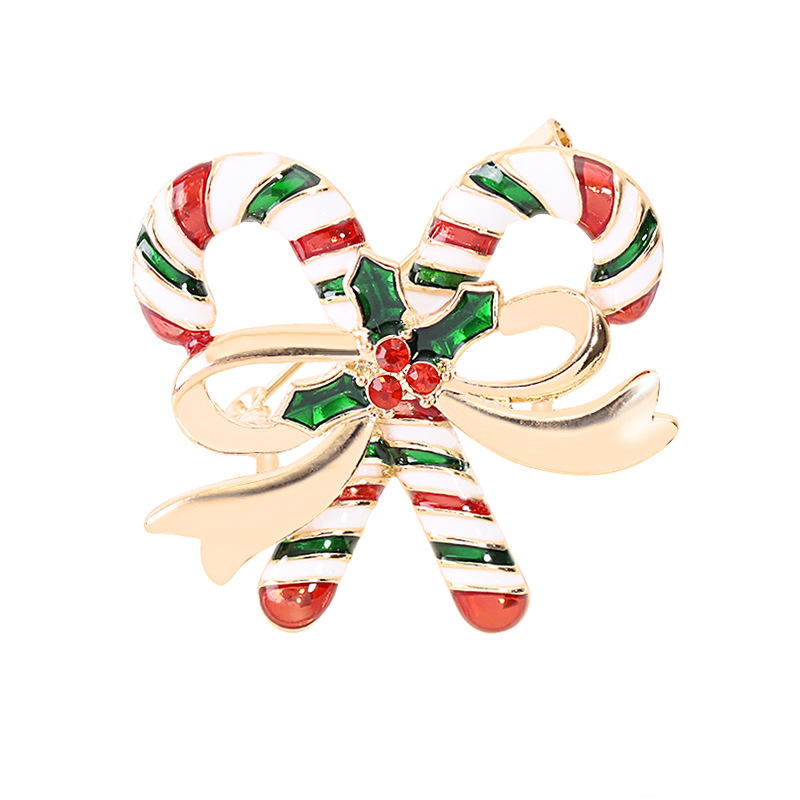 Broche de Navidad transfronterizo Medias de Navidad Campana de dulces Navidad Muñeco de nieve ramillete Broche de árbol de Navidad