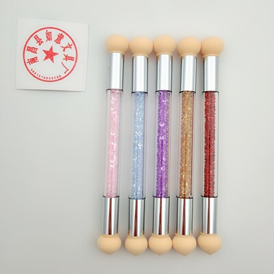 Rainbow optional Single Double head sponge Halo Nail Pen Stippling Painted pen Gradient Nail Tools