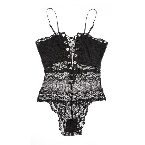 New sexy lingerie jumpsuit open style tight sexy lace temptation suit large size foreign trade Europe and America dropshipping