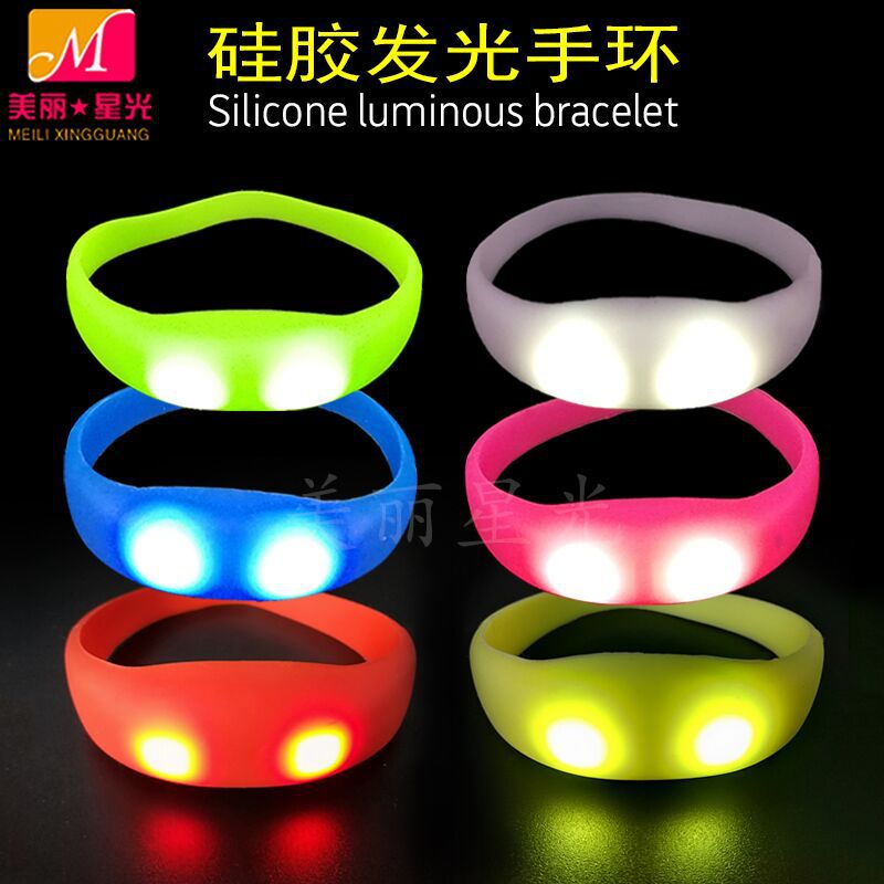 La fábrica aprueba directamente la pulsera de silicona led pulsera luminosa activada por voz suministros de vítores de concierto pulsera luminosa activada por voz