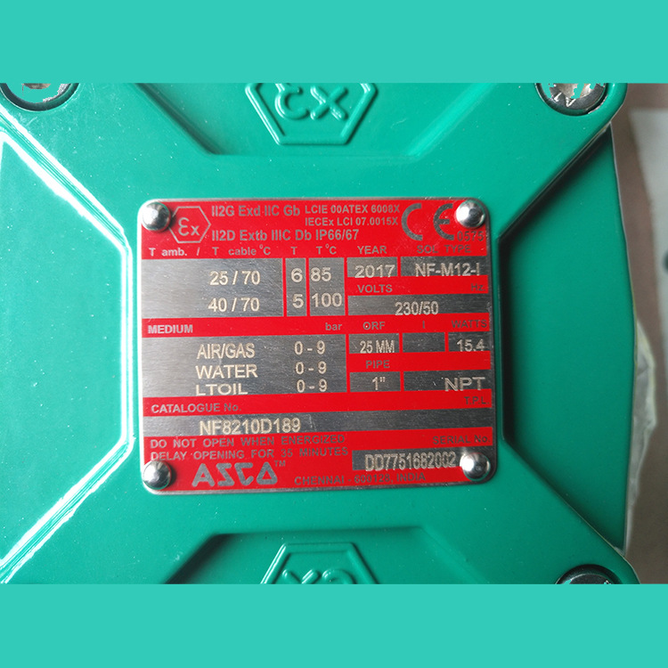 美国ASCO电磁阀X18900001