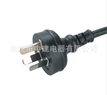 厂家供应澳大利亚SAA认证三芯电源线插头 地埋灯两芯澳规橡胶线