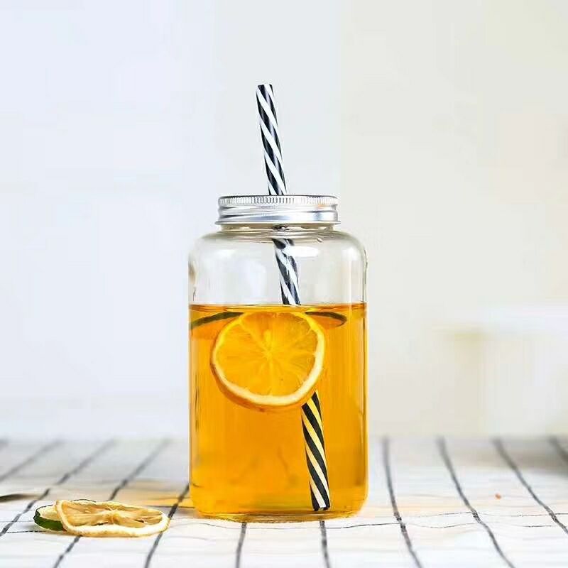 厂家直销冷泡茶杯饮料蜂蜜玻璃瓶500ml胖胖果汁奶茶瓶咖啡罐批发