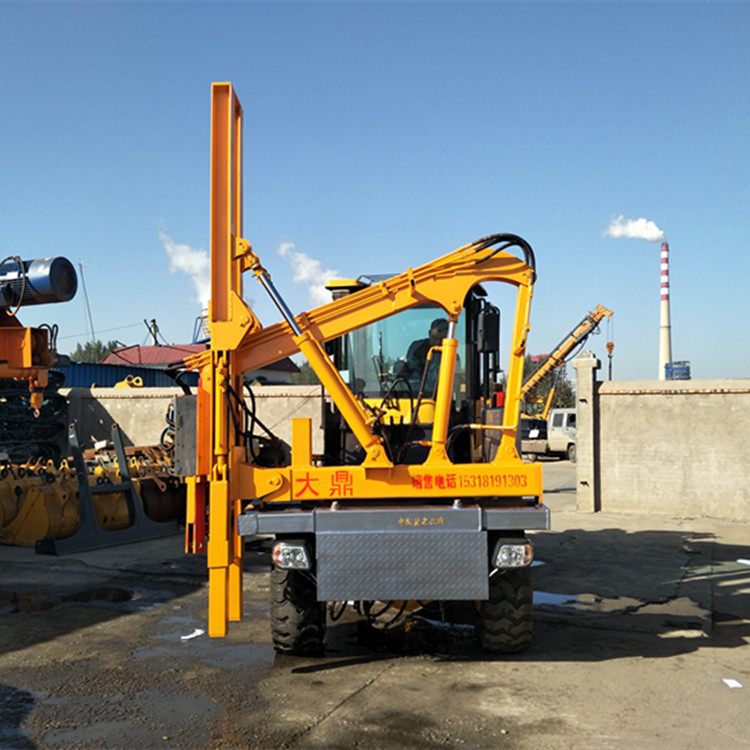 装载式护栏打桩机  护栏打桩机 高速公路护栏打桩机