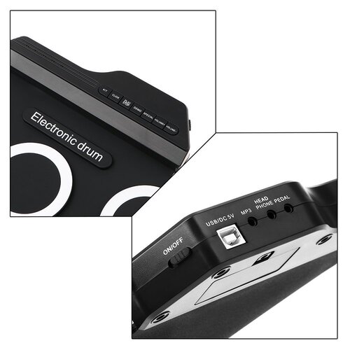 Handscroll USB Electronic Drum Portable Drum Kit Practice Drum Foldable Silicone Handscroll Electronic Drum Jazz Drum