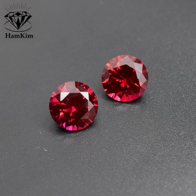 5#5 5 5 5 3.0 мм-18 мм синтетический рубин Ruby5#Глубокий розовый красный-устойчивый к высокой температуре искусственный камень