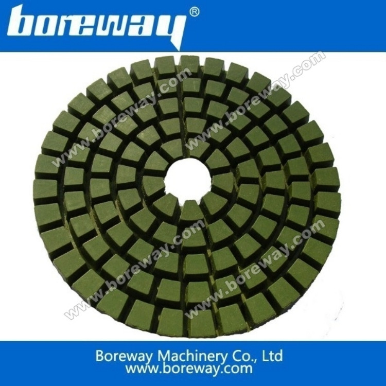 供应艳绿方格水磨片 125mm水磨片 树脂水磨片 石材用金刚石水磨片