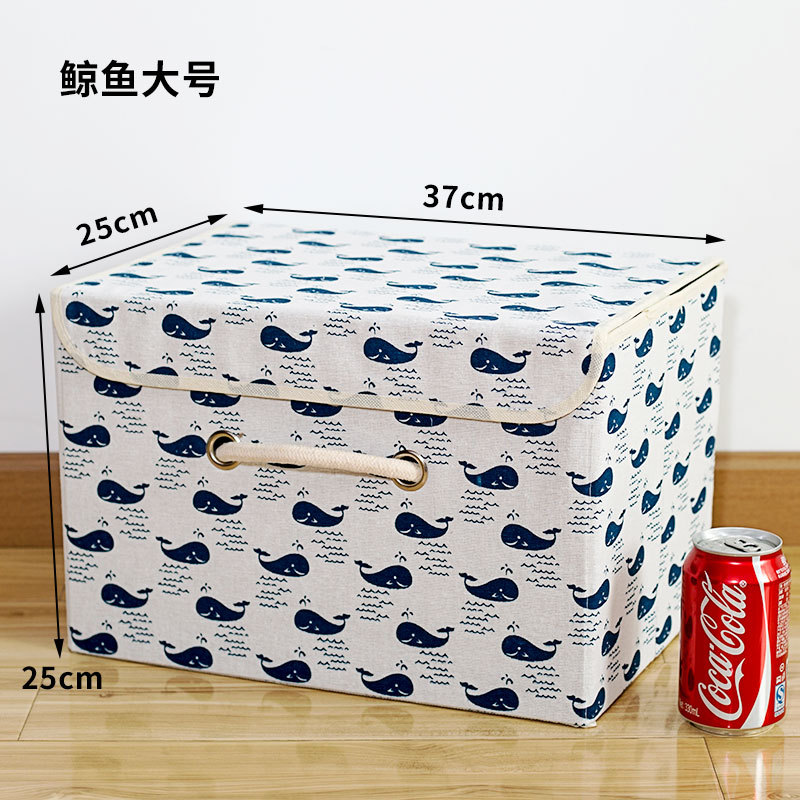 Caja de almacenamiento de tela de lino de algodón cubierta de tamaño pequeño grande caja de almacenamiento de ropa interior caja de almacenamiento de ropa no tejida image 14