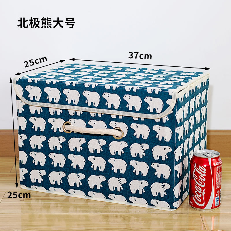 Caja de almacenamiento de tela de lino de algodón cubierta de tamaño pequeño grande caja de almacenamiento de ropa interior caja de almacenamiento de ropa no tejida image 15