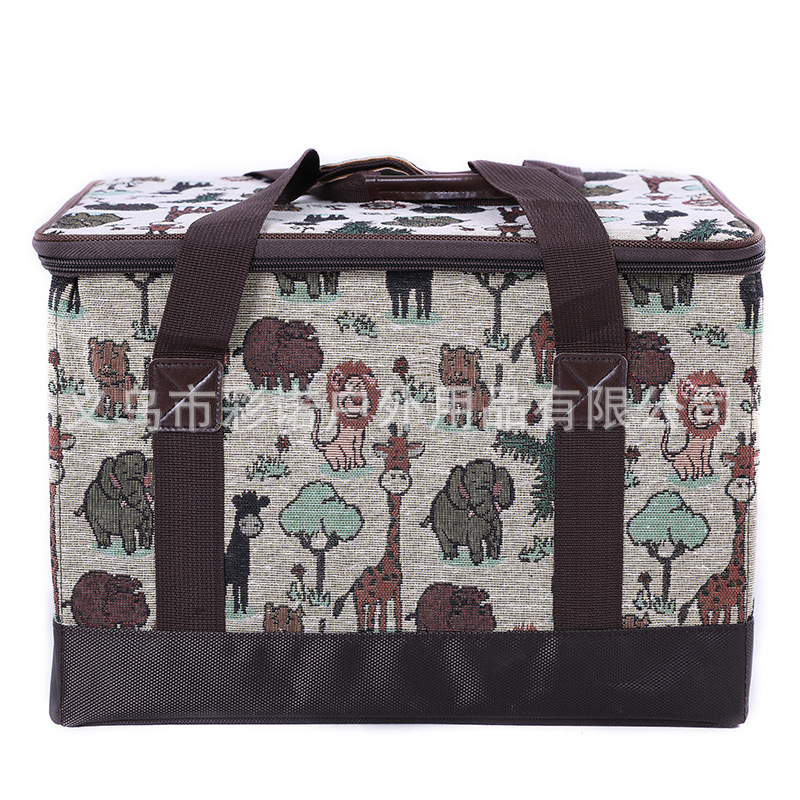 원사 염색면 베이지 동물원