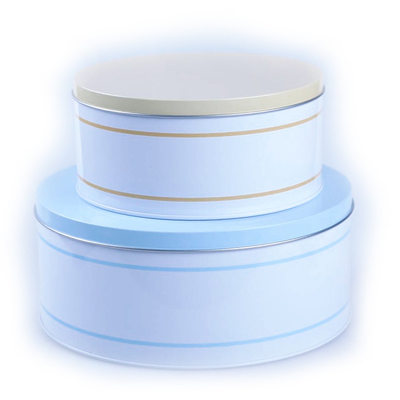 源头厂家批发圆形套装铁盒食品包装马口铁盒礼品铁盒包装饰品铁盒