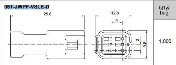 06T-JWPF-VSLE-D JSTѹ�Ŷ���6pin���� �߶���������