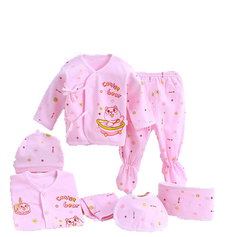 Conjunto para recién nacido, conjunto de siete piezas de algodón peinado, ropa y artículos para bebés, set de regalo para bebés y niños, para uso personal.