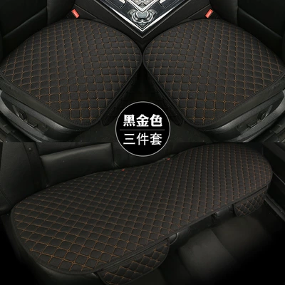 Universal seat cover: of five-seat linen seat cushion a - black-gold-three-piece-set-linen