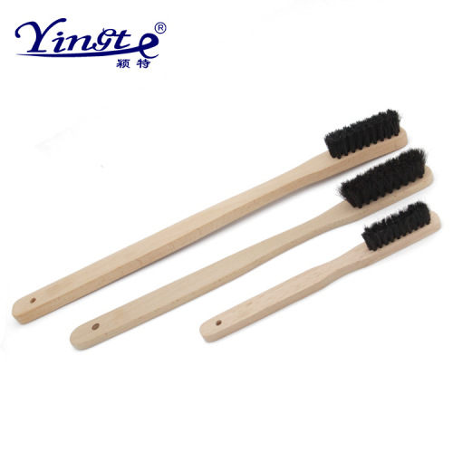 Car engine cleaning brush, car steel wheel brush, wheel hub cleaning brush, multi-purpose long bamboo handle brush, horsehair cleaning brush