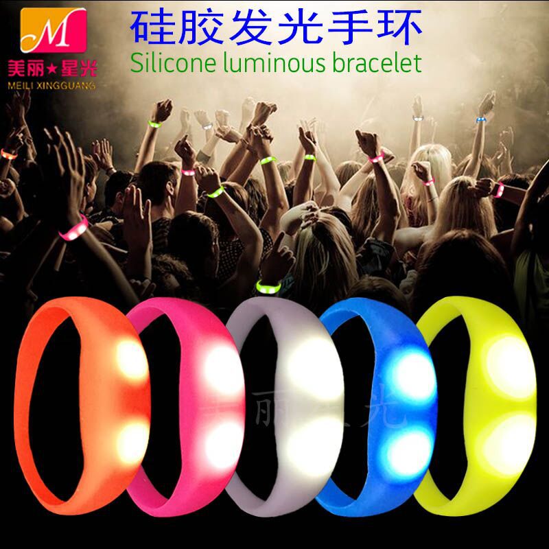 La fábrica aprueba directamente la pulsera de silicona led pulsera luminosa activada por voz suministros de vítores de concierto pulsera luminosa activada por voz