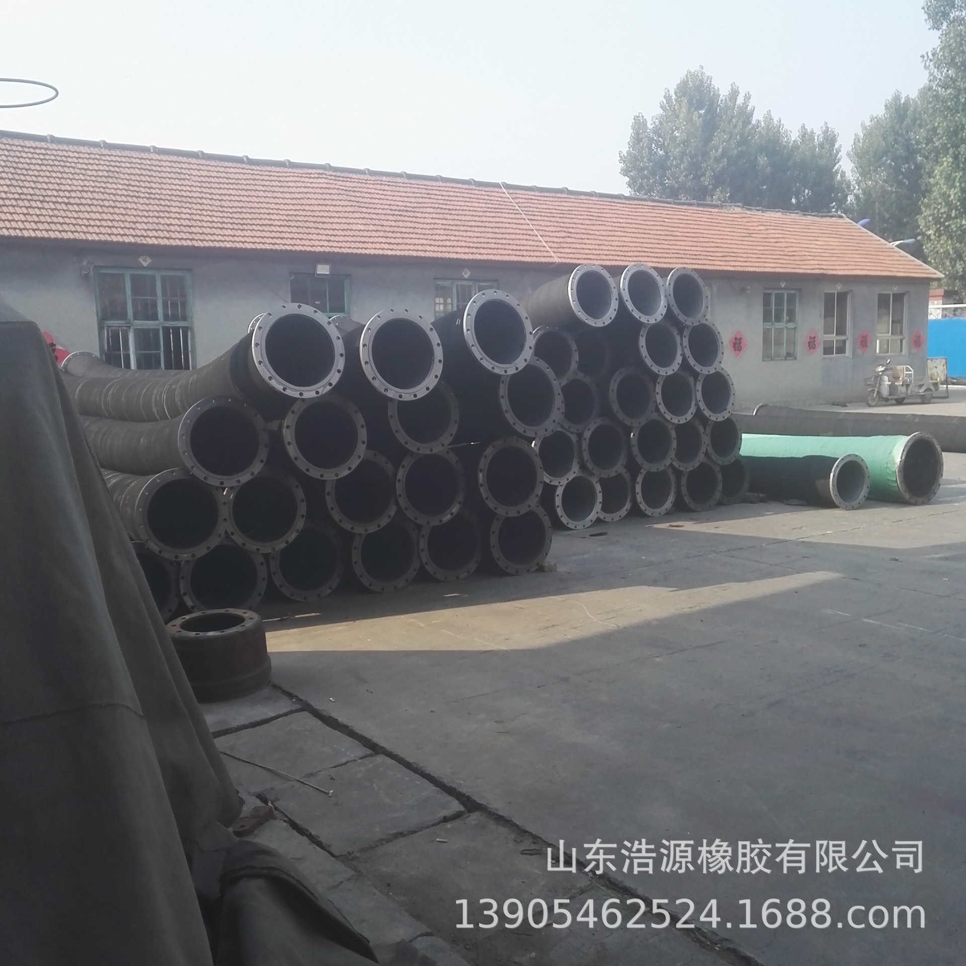 大口径钢丝骨架橡胶钢丝管优质耐磨吸排砂混凝土用吸排沙法兰胶管