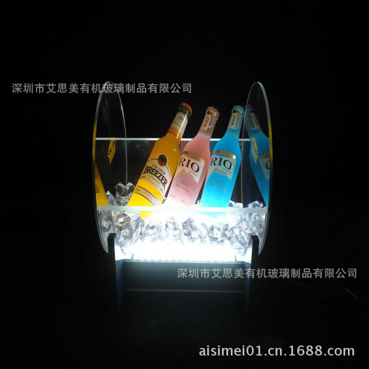 亚克力酒架 伏特加展示架 洋酒发光展架 鸡尾酒架子生产工厂