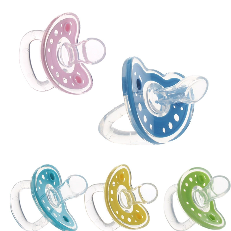 Детские товары полный силиконовый соска двухцветная жидкая силиконовая усмирка