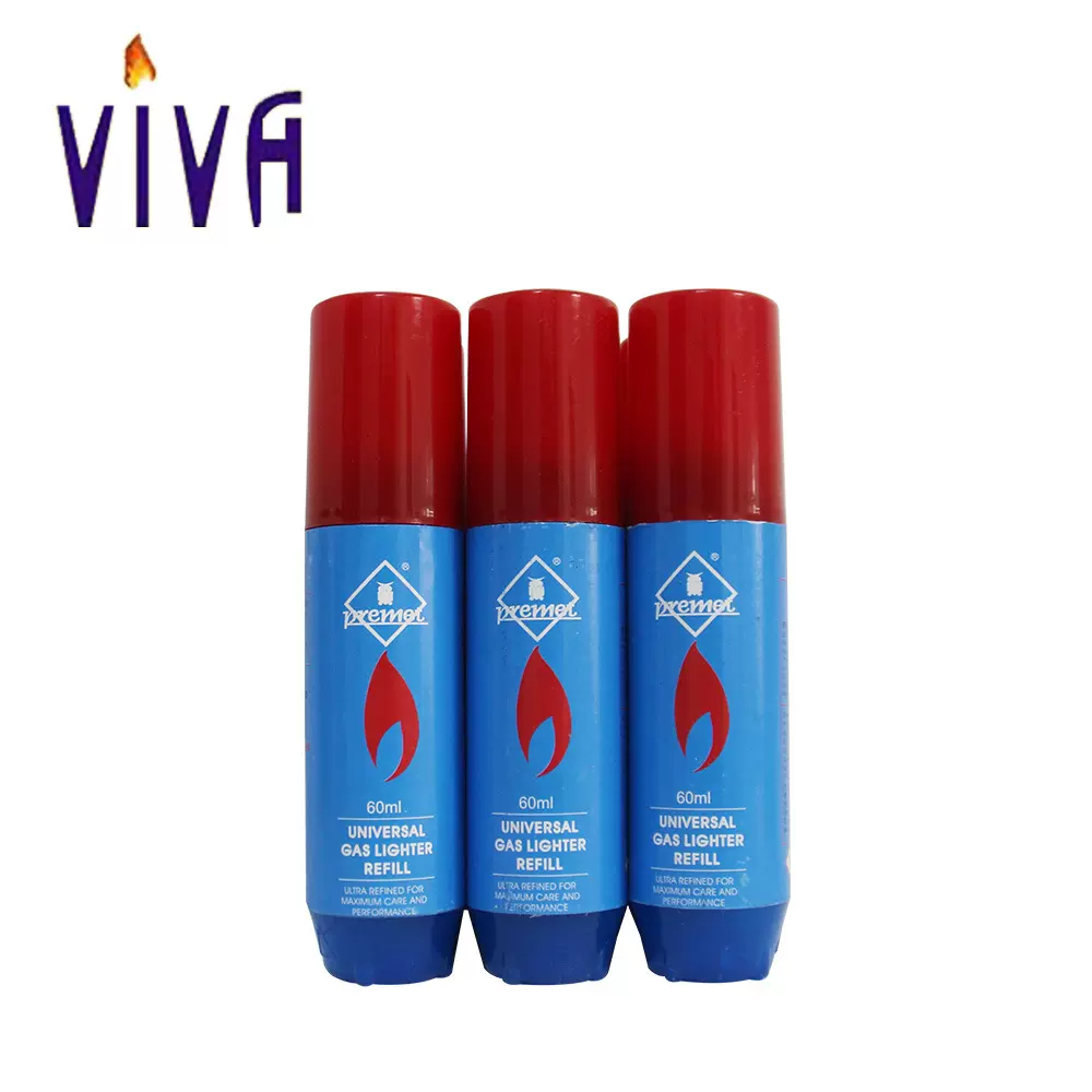 60ML 普莱美打火机气体 丁烷 塑料瓶 烟具配件可携带点烟